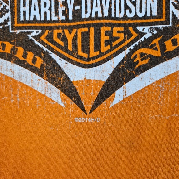 Harley Davidson Graphic T-Shirt Men's L Follow No One Temecula California Orange - Picture 3 of 9